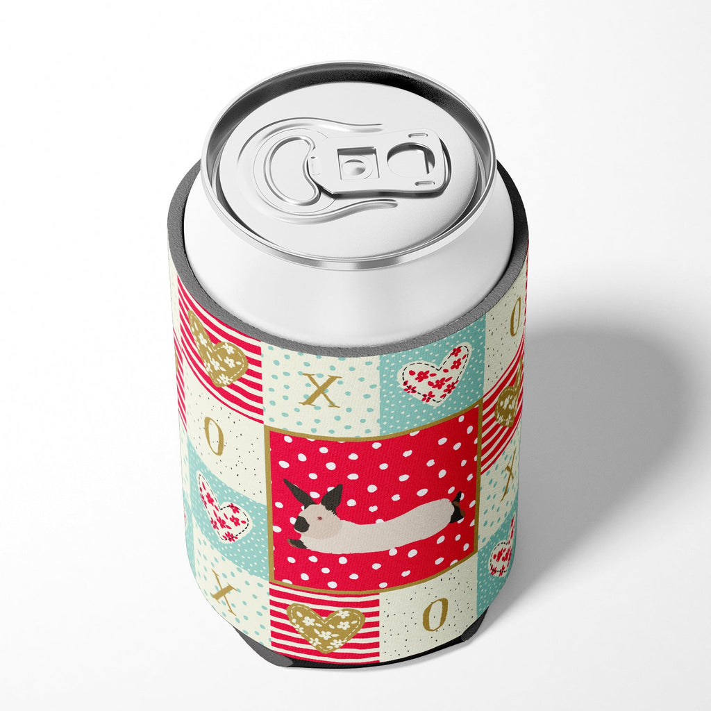California White Rabbit Love Can or Bottle Hugger Cooler Sleeve for Standard 12 oz Cans, Insulated Foam Beer & Soda Can Hugger Reusable