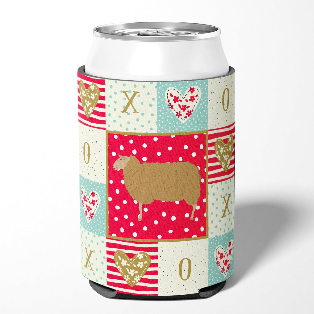 East Friesian Sheep Love Can or Bottle Hugger Cooler Sleeve for Standard 12 oz Cans, Insulated Foam Beer & Soda Can Hugger Reusable