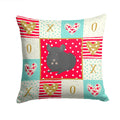 Charcoal Chinchilla Love Decorative Throw Pillow 14x14 Indoor Outdoor Accent Cushion, Fabric Cover with Insert for Sofa, Bed, Porch & Living Room