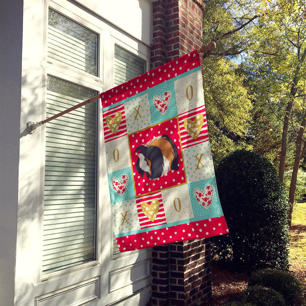 Sheba Guinea Pig Love House Flag 28x40 Porch Sleeve Pole Decorative Outside Yard Banner Artwork Wall Hanging, Polyester