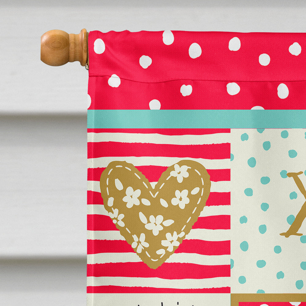 Gerbil Mouse Love House Flag 28x40 Porch Sleeve Pole Decorative Outside Yard Banner Artwork Wall Hanging, Polyester