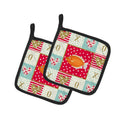 Kissing Gourami Love Pot Holder Set of 2 Heat Resistant Quilted Hot Pads 7.5 x 7.5 Inch, Insulated Kitchen Trivets for Cooking & Baking