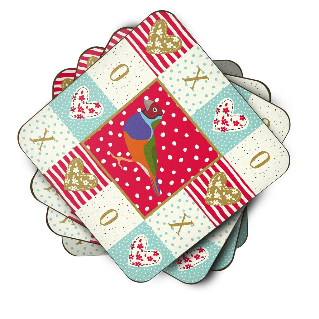 Amadina Love Foam Coasters Set of 4 Cup Coasters for Indoor Outdoor, Tabletop Protection, Anti Slip, Mouse pad Material