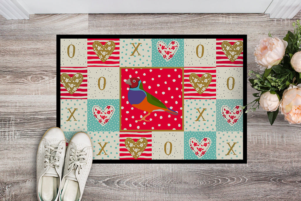 Amadina Love Doormat Indoor Outdoor 24H X 36W Front Door Mat Rugs for Entryway, Non Slip Washable Low Pile,