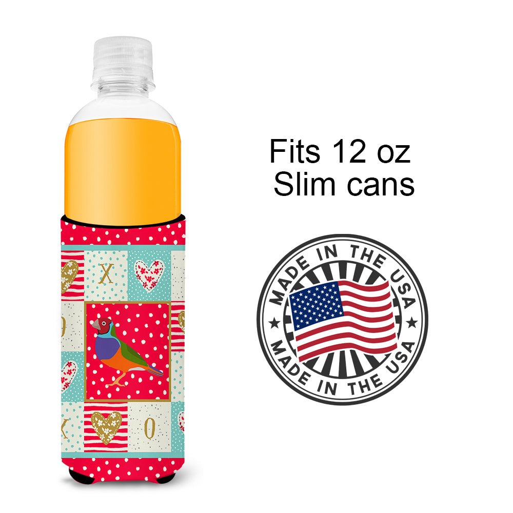 Amadina Love Slim Can Hugger , Insulated Foam Hugger for 12 oz Slim Cans, Beer Bottles & Water Bottles, Printed in USA