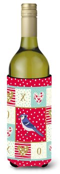Jay Bird Love Wine Bottle Hugger Gift Sleeve for Standard 750 ml Bottles, Insulated Reusable Also Fits Mini Shot & Pint Bottles