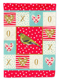 Siskin Love House Flag 28x40 Porch Sleeve Pole Decorative Outside Yard Banner Artwork Wall Hanging, Polyester
