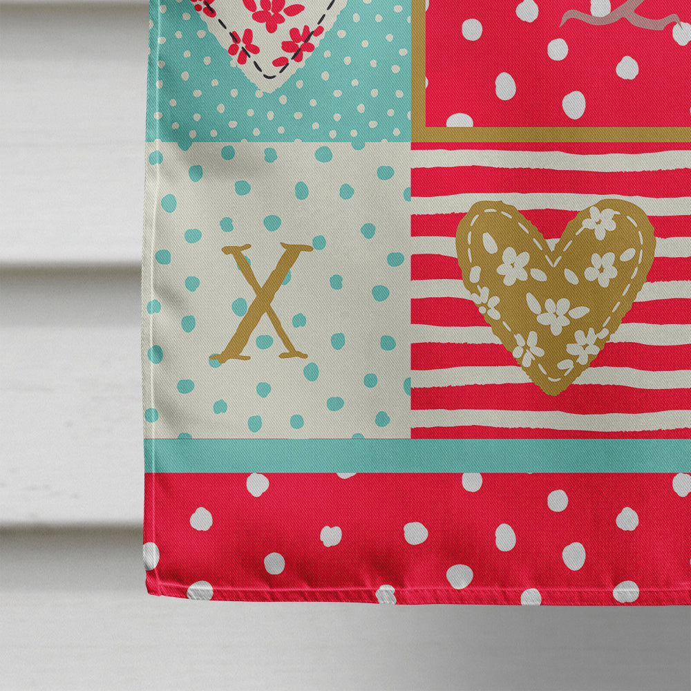 Starling Love House Flag 28x40 Porch Sleeve Pole Decorative Outside Yard Banner Artwork Wall Hanging, Polyester