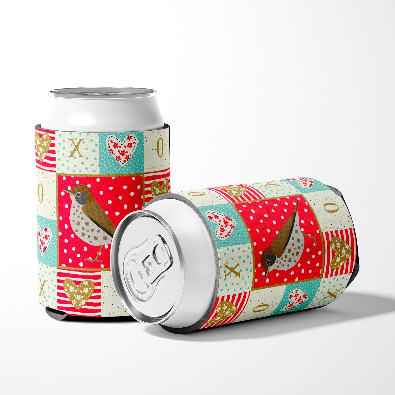 Thrush Love Can or Bottle Hugger Cooler Sleeve for Standard 12 oz Cans, Insulated Foam Beer & Soda Can Hugger Reusable