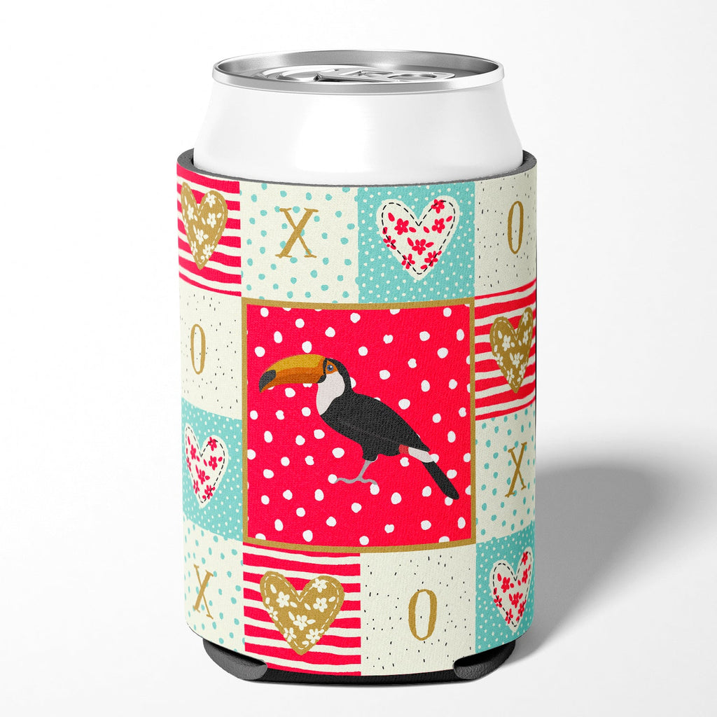Toucan Love Can or Bottle Hugger Cooler Sleeve for Standard 12 oz Cans, Insulated Foam Beer & Soda Can Hugger Reusable