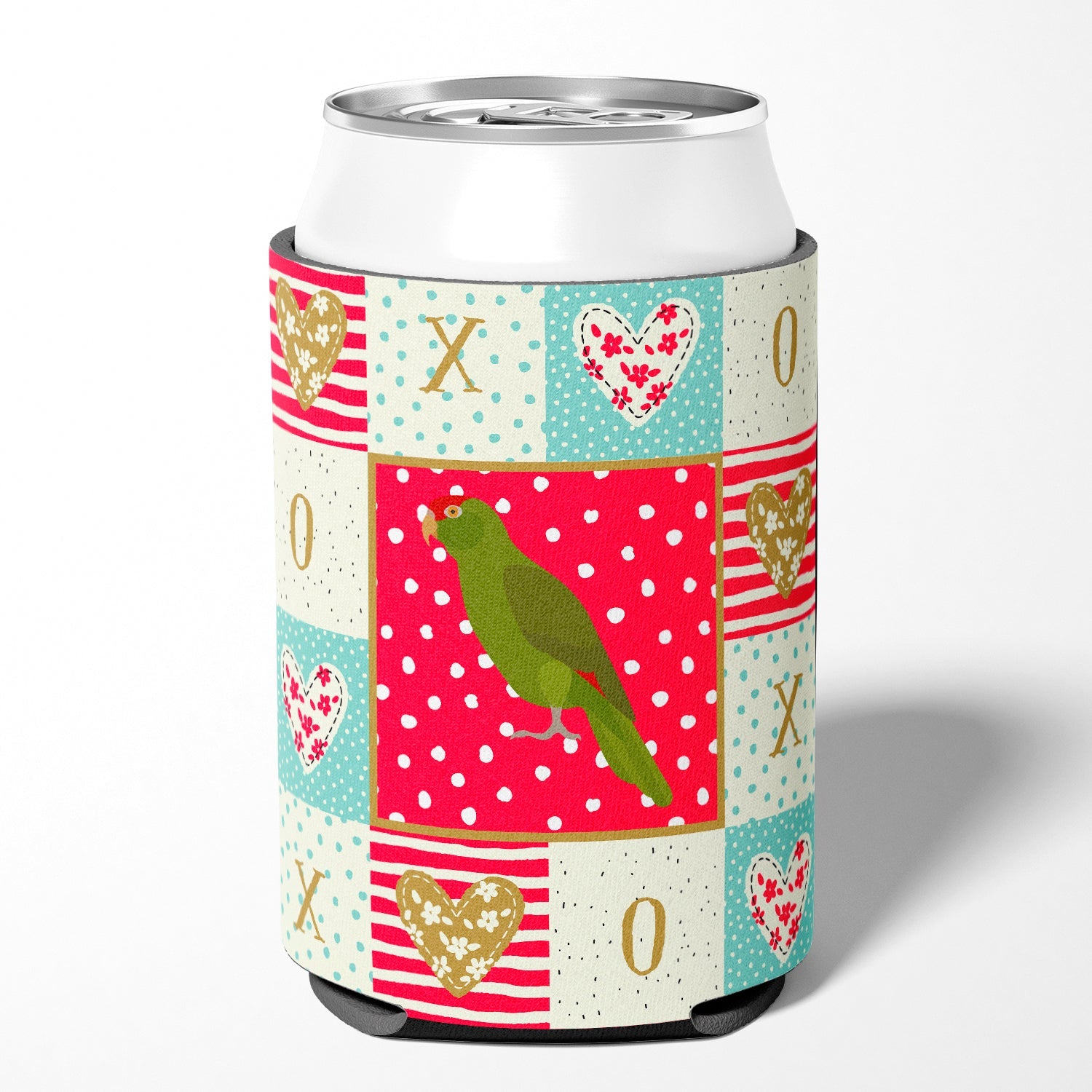 Amazon Parrot Love Can or Bottle Hugger Cooler Sleeve for Standard 12 oz Cans, Insulated Foam Beer & Soda Can Hugger Reusable
