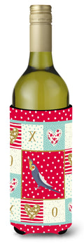Cockatiel Love Wine Bottle Hugger Gift Sleeve for Standard 750 ml Bottles, Insulated Reusable Also Fits Mini Shot & Pint Bottles