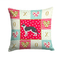 Bicolour Aegean Cat Love Decorative Throw Pillow 14x14 Indoor Outdoor Accent Cushion, Fabric Cover with Insert for Sofa, Bed, Porch & Living Room
