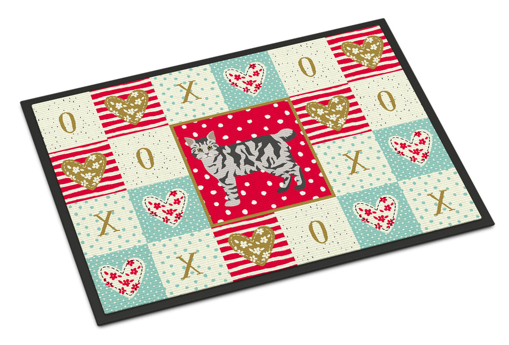 American Bobtail #1 Cat Love Doormat Indoor Outdoor 24H X 36W Front Door Mat Rugs for Entryway, Non Slip Washable Low Pile,
