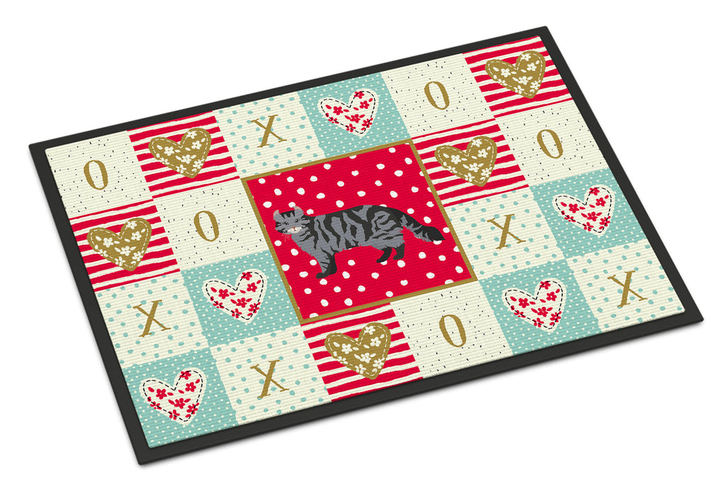 American Curl #1 Cat Love Doormat Indoor Outdoor 18H X 27W Front Door Mat Rugs for Entryway, Non Slip Washable