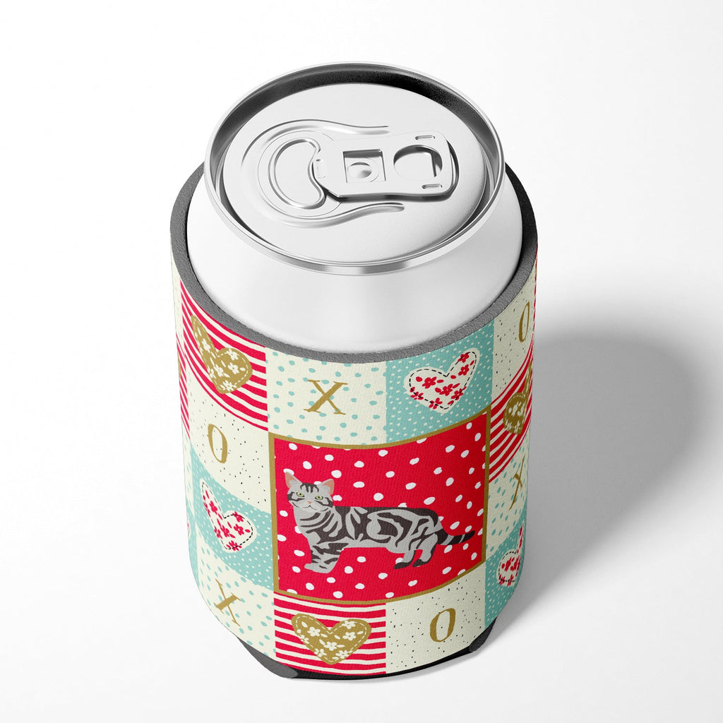 American Shorthair #1 Cat Love Can or Bottle Hugger Cooler Sleeve for Standard 12 oz Cans, Insulated Foam Beer & Soda Can Hugger Reusable