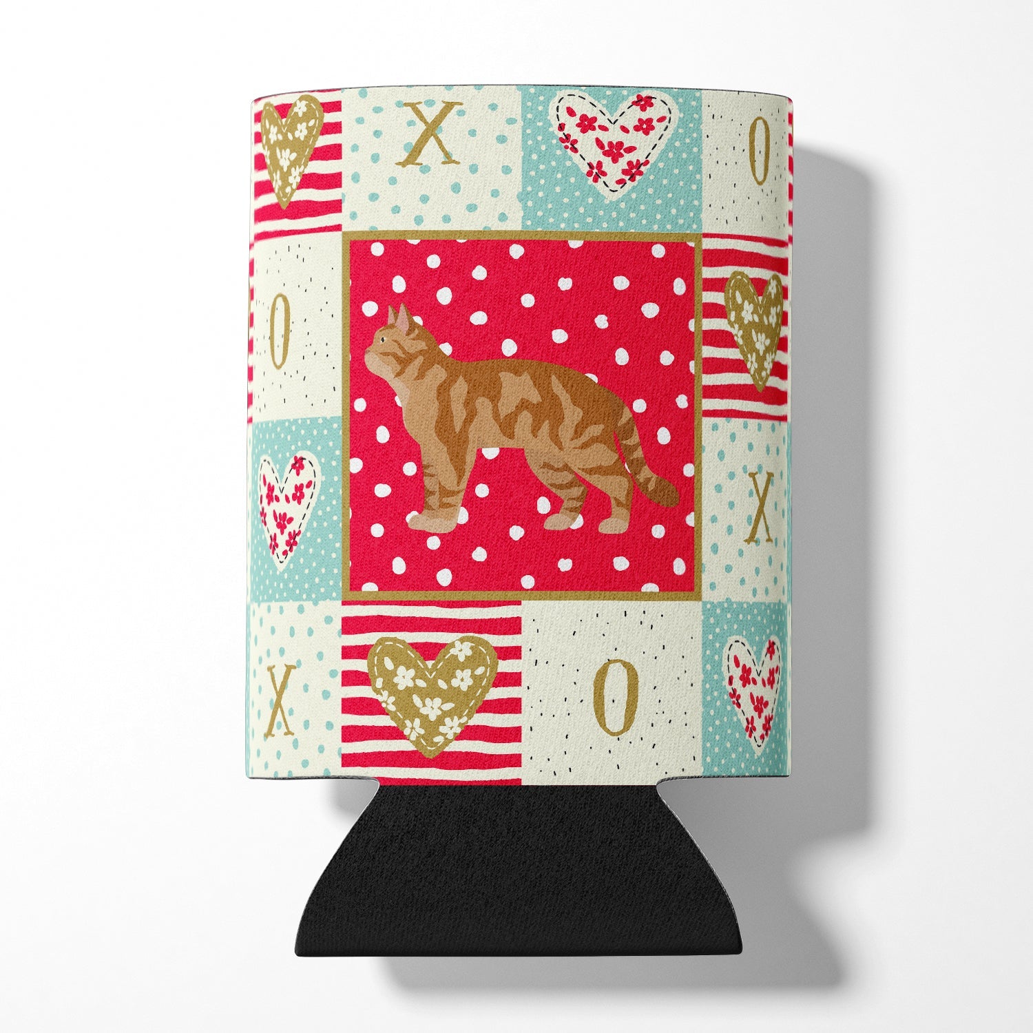 American Wirehair #2 Cat Love Can or Bottle Hugger Cooler Sleeve for Standard 12 oz Cans, Insulated Foam Beer & Soda Can Hugger Reusable