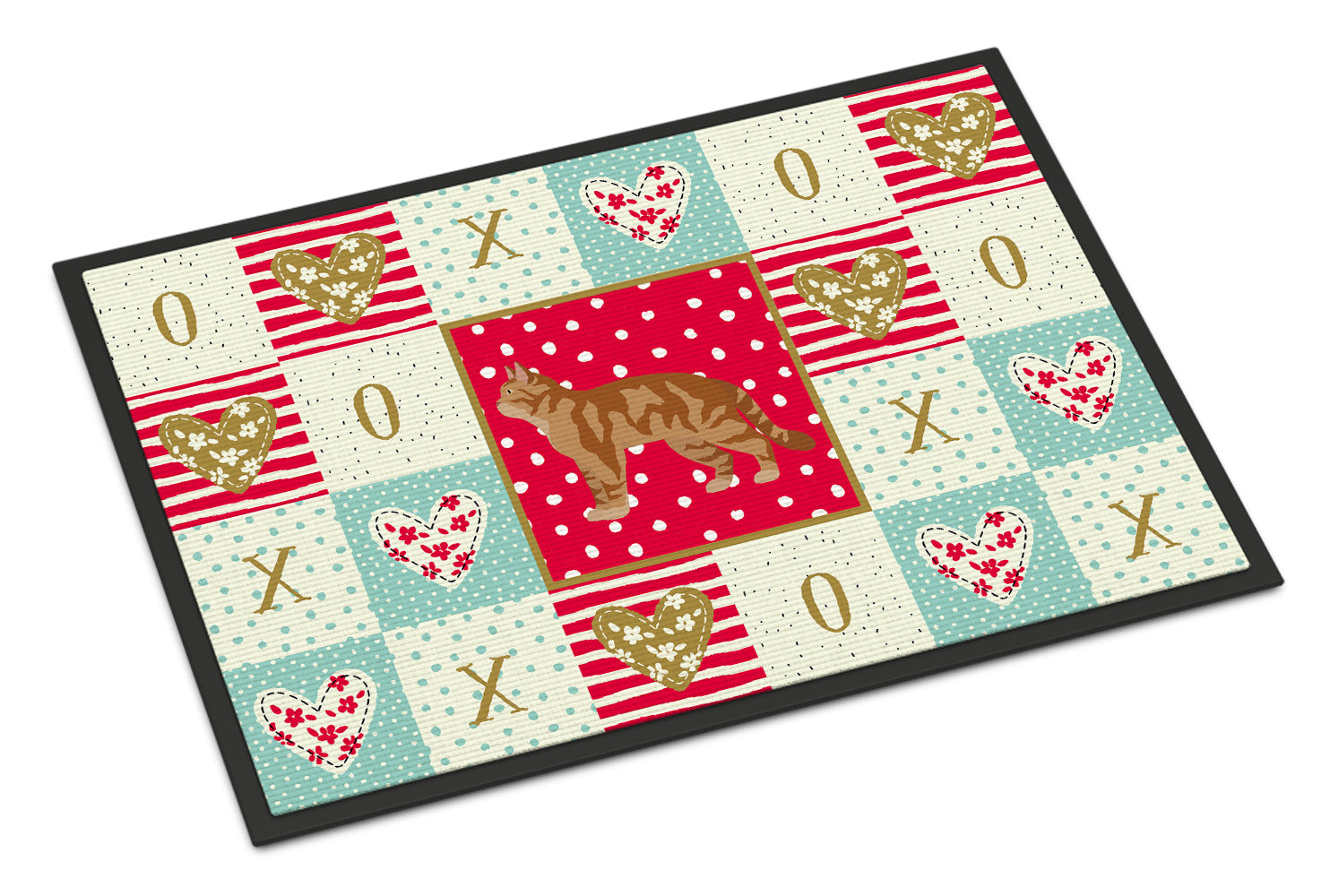 American Wirehair #2 Cat Love Doormat Indoor Outdoor 24H X 36W Front Door Mat Rugs for Entryway, Non Slip Washable Low Pile,