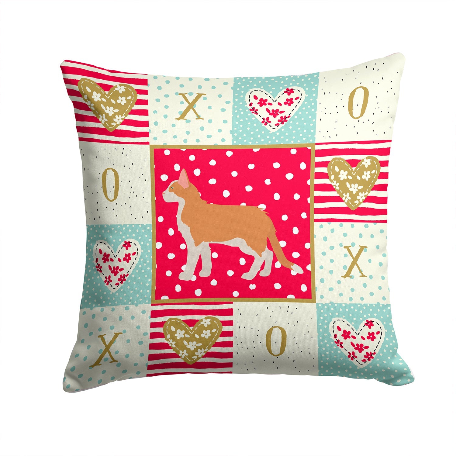 Aphrodite Giant #2 Cat Love Decorative Throw Pillow 14x14 Indoor Outdoor Accent Cushion, Fabric Cover with Insert for Sofa, Bed, Porch & Living Room