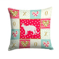 White Devon Rex Cat Love Decorative Throw Pillow 14x14 Indoor Outdoor Accent Cushion, Fabric Cover with Insert for Sofa, Bed, Porch & Living Room