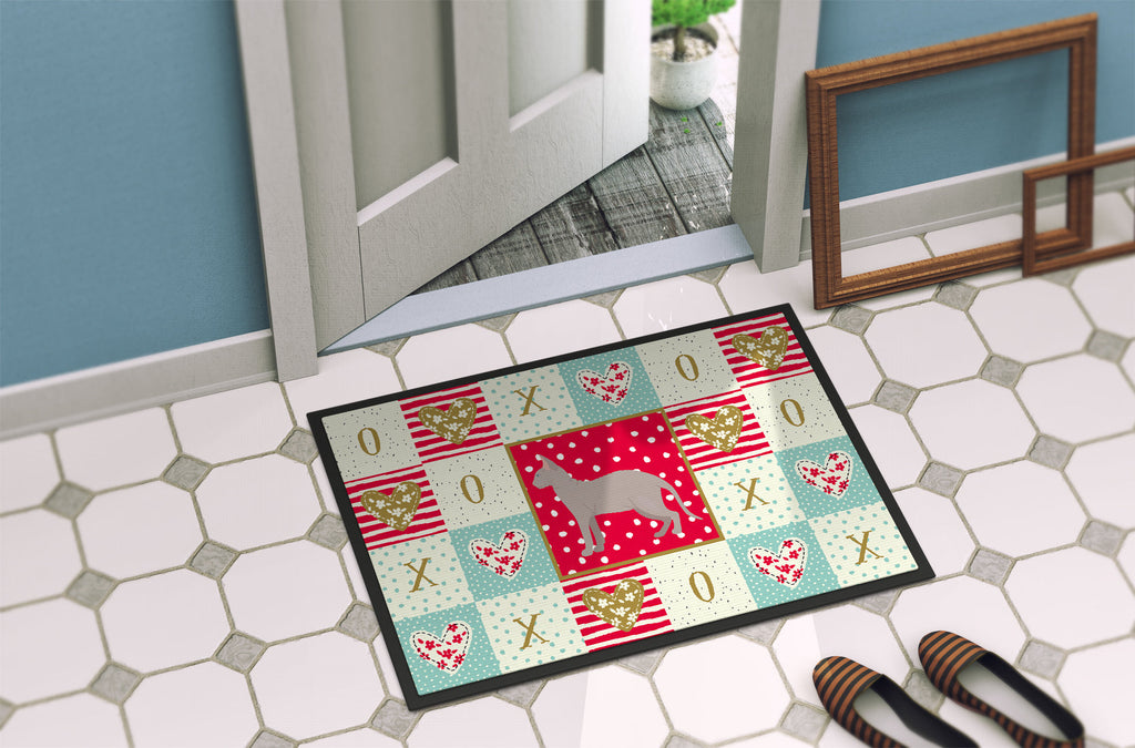 Don Sphynx Cat Love Doormat Indoor Outdoor 24H X 36W Front Door Mat Rugs for Entryway, Non Slip Washable Low Pile,
