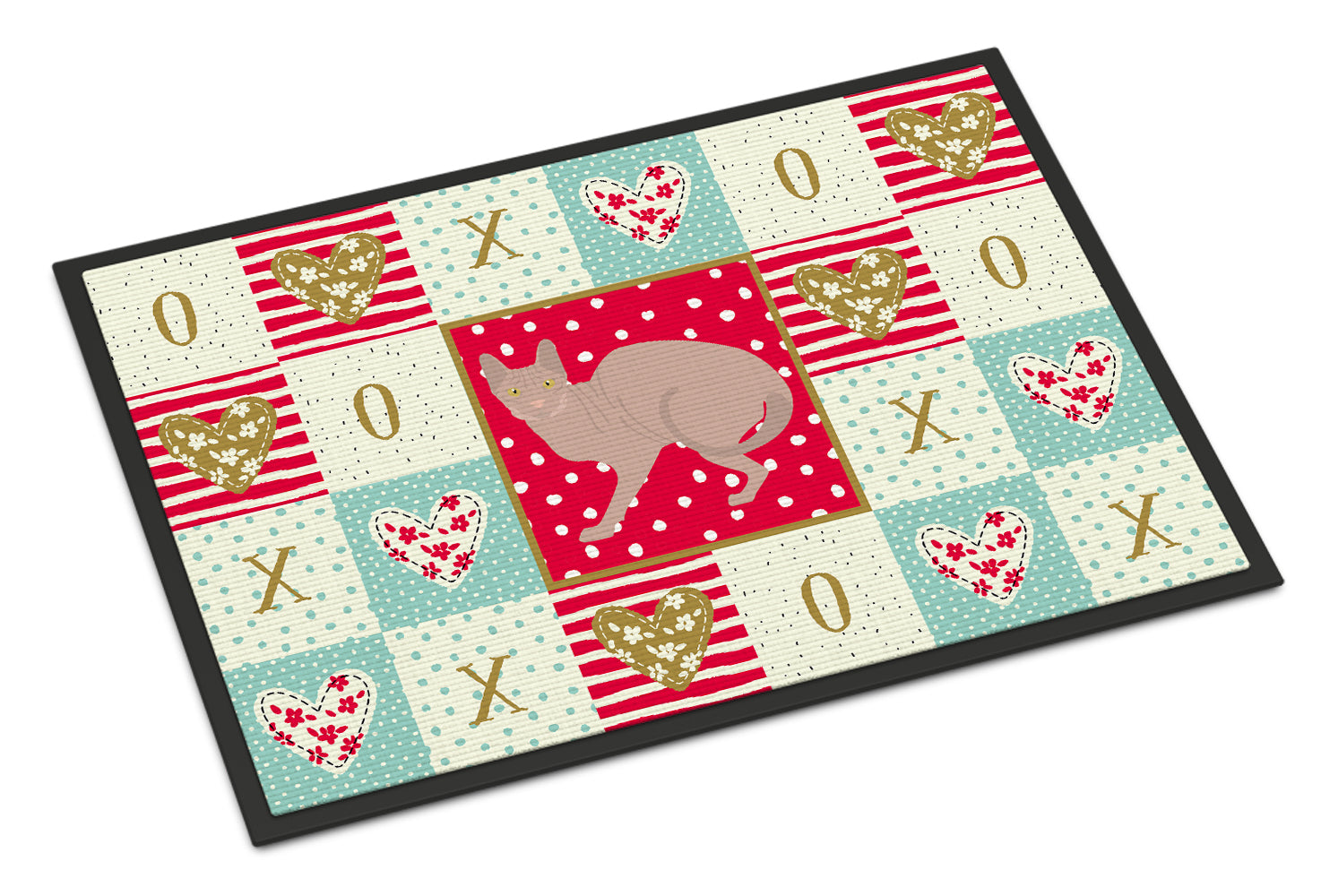Don Sphynx #3 Cat Love Doormat Indoor Outdoor 24H X 36W Front Door Mat Rugs for Entryway, Non Slip Washable Low Pile,