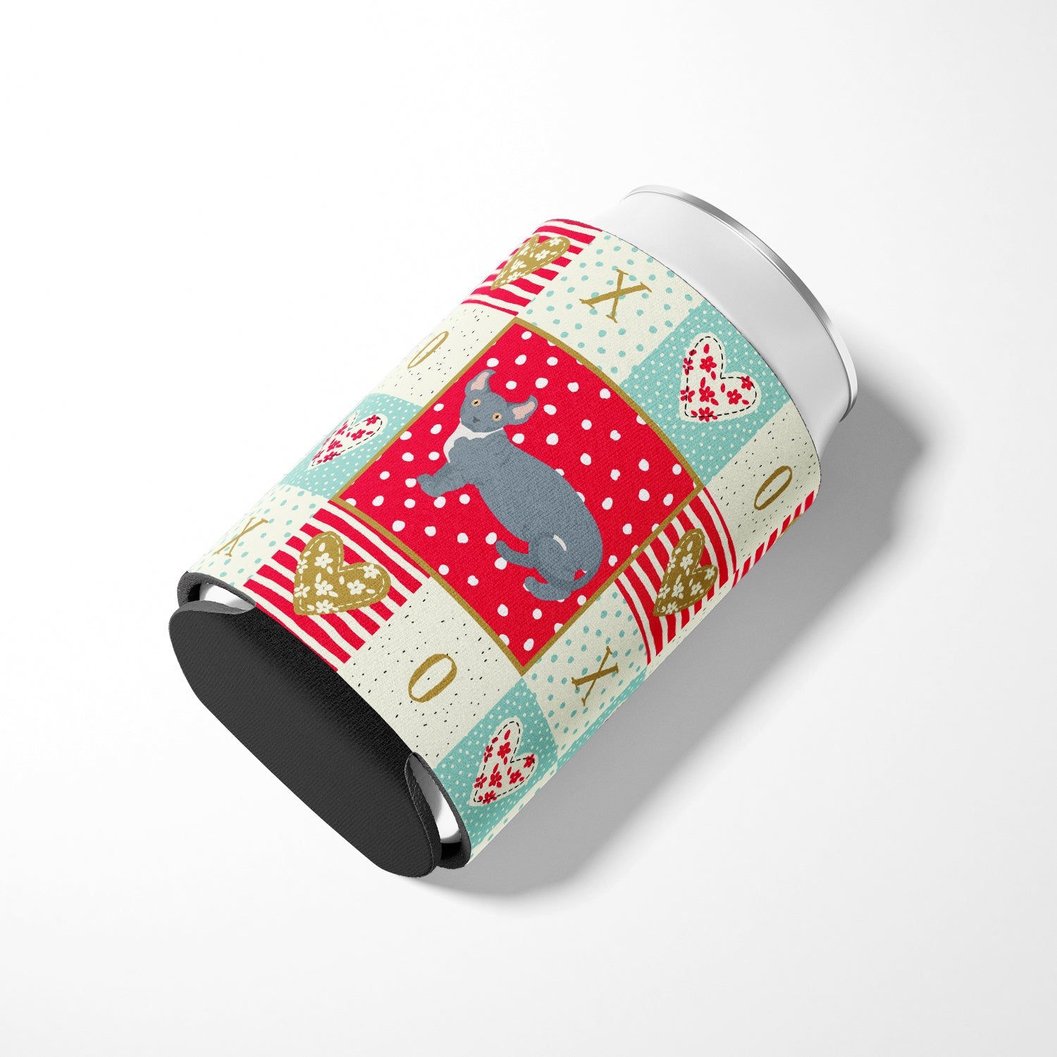 Dwelf #2 Cat Love Can or Bottle Hugger Cooler Sleeve for Standard 12 oz Cans, Insulated Foam Beer & Soda Can Hugger Reusable
