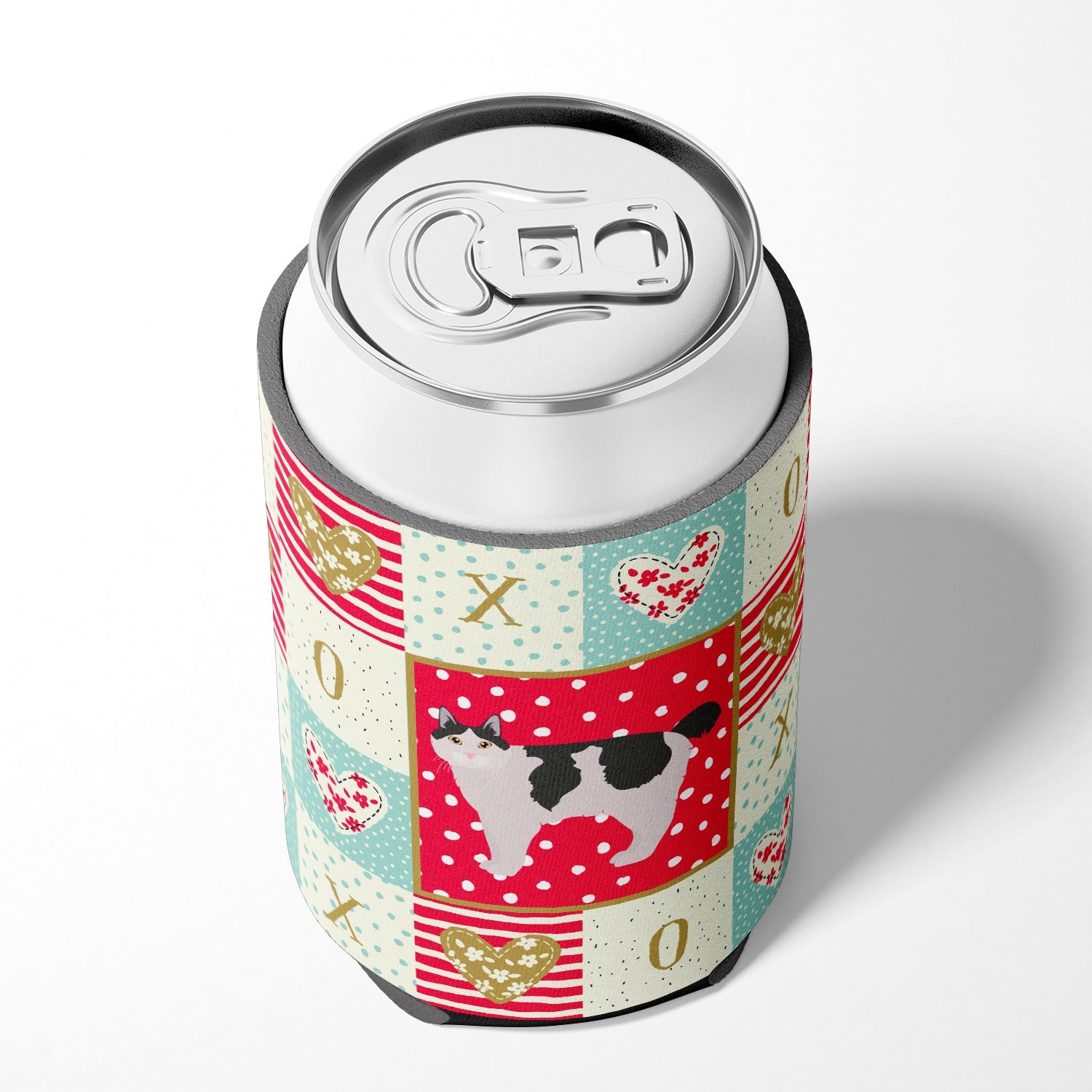 Kurilian Bobtail #2 Cat Love Can or Bottle Hugger Cooler Sleeve for Standard 12 oz Cans, Insulated Foam Beer & Soda Can Hugger Reusable
