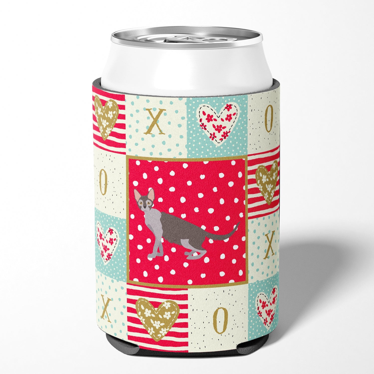 Lykoi #2 Cat Love Can or Bottle Hugger Cooler Sleeve for Standard 12 oz Cans, Insulated Foam Beer & Soda Can Hugger Reusable