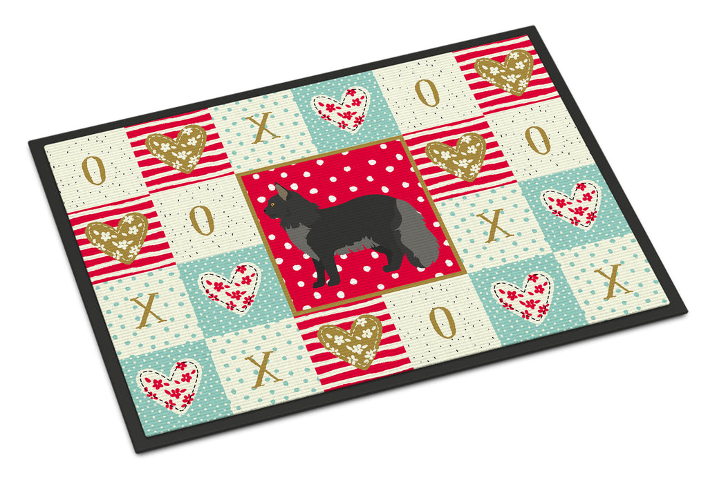 Maine Coon #2 Cat Love Doormat Indoor Outdoor 24H X 36W Front Door Mat Rugs for Entryway, Non Slip Washable Low Pile,