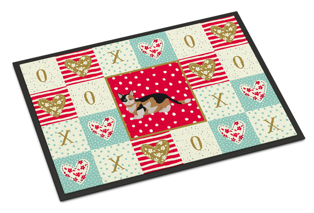 Munchkin Cat Love Doormat Indoor Outdoor 18H X 27W Front Door Mat Rugs for Entryway, Non Slip Washable