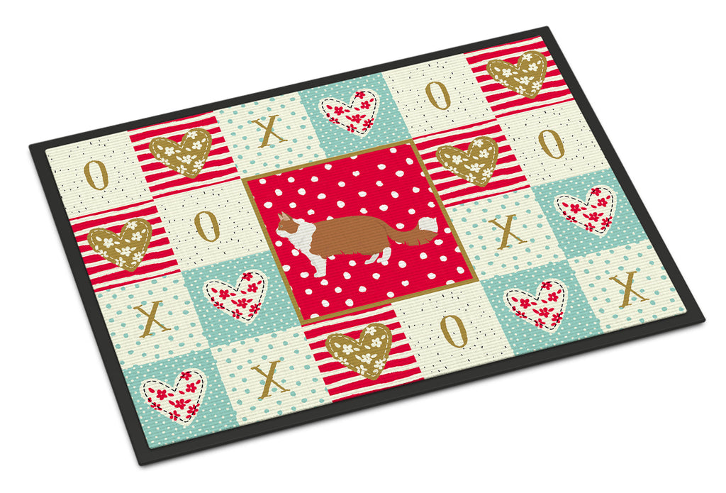 Norwegian Forest #2 Cat Love Doormat Indoor Outdoor 24H X 36W Front Door Mat Rugs for Entryway, Non Slip Washable Low Pile,