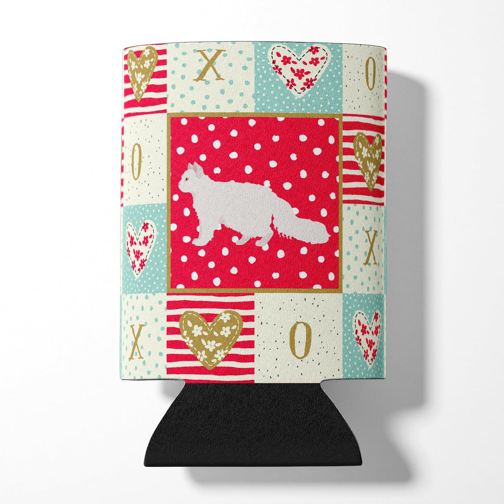 Oregon Rex #2 Cat Love Can or Bottle Hugger Cooler Sleeve for Standard 12 oz Cans, Insulated Foam Beer & Soda Can Hugger Reusable