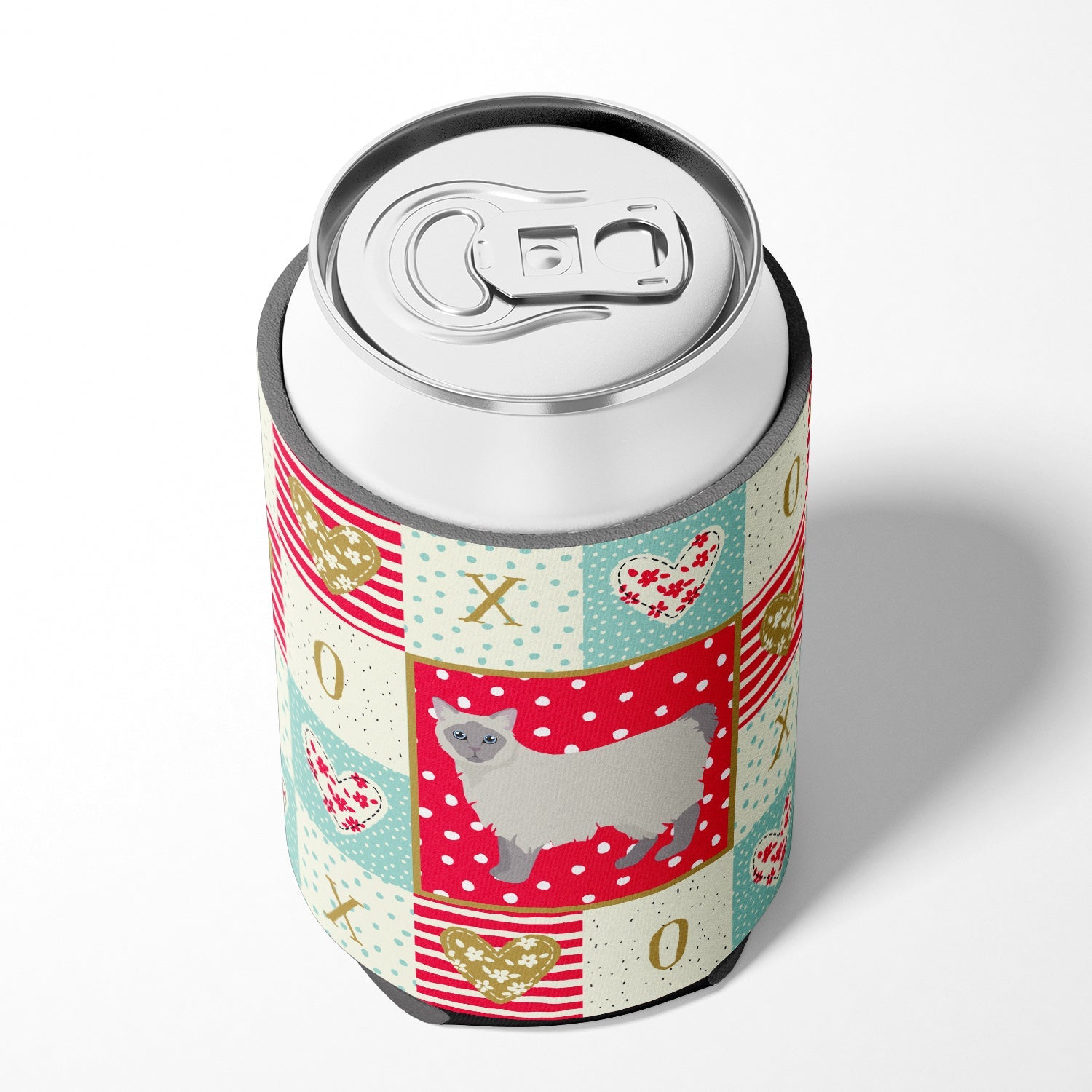 Owyhee Bob #1 Cat Love Can or Bottle Hugger Cooler Sleeve for Standard 12 oz Cans, Insulated Foam Beer & Soda Can Hugger Reusable