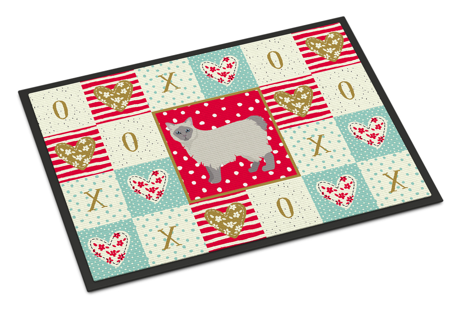 Owyhee Bob #1 Cat Love Doormat Indoor Outdoor 24H X 36W Front Door Mat Rugs for Entryway, Non Slip Washable Low Pile,