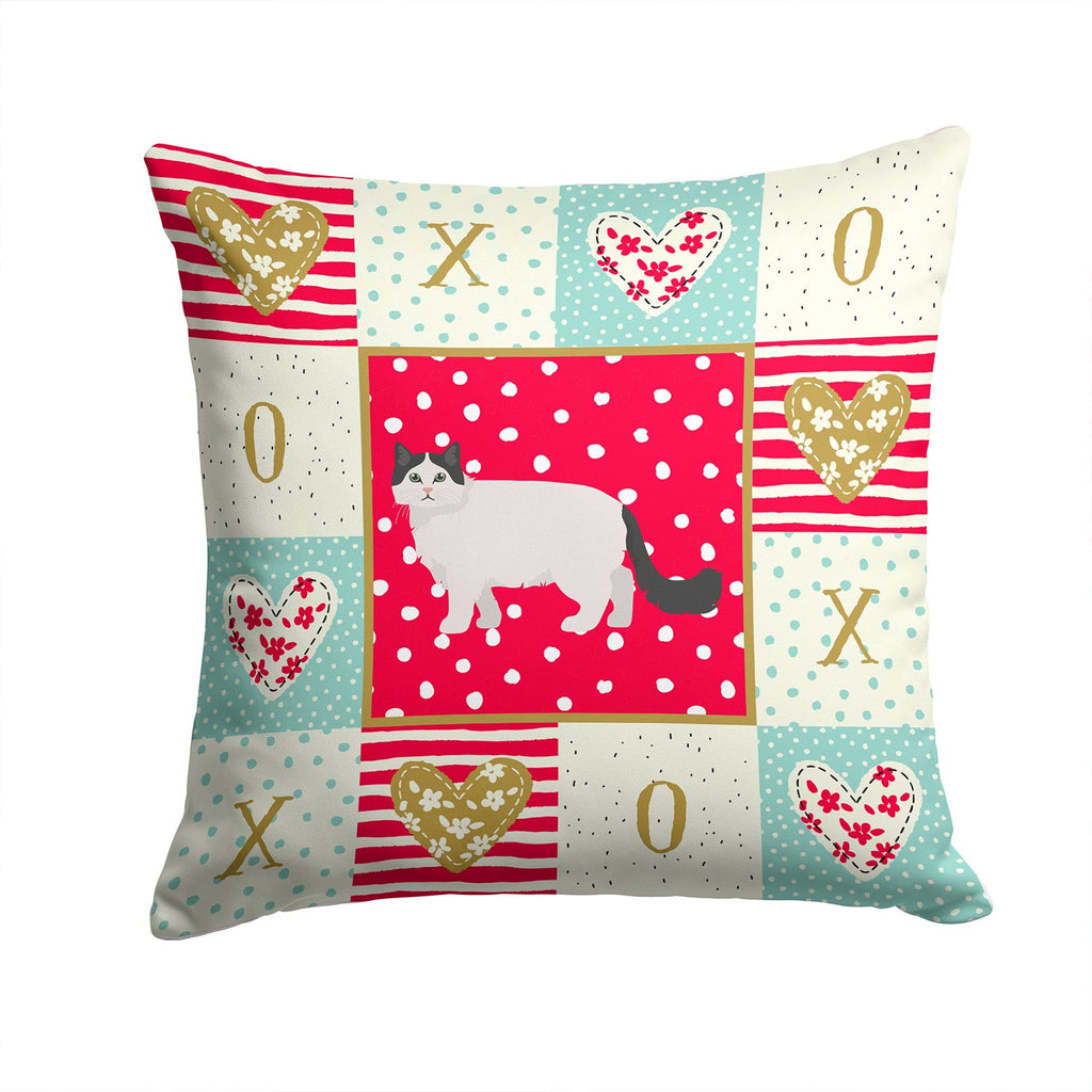 Ragamuffin #1 Cat Love Decorative Throw Pillow 14x14 Indoor Outdoor Accent Cushion, Fabric Cover with Insert for Sofa, Bed, Porch & Living Room