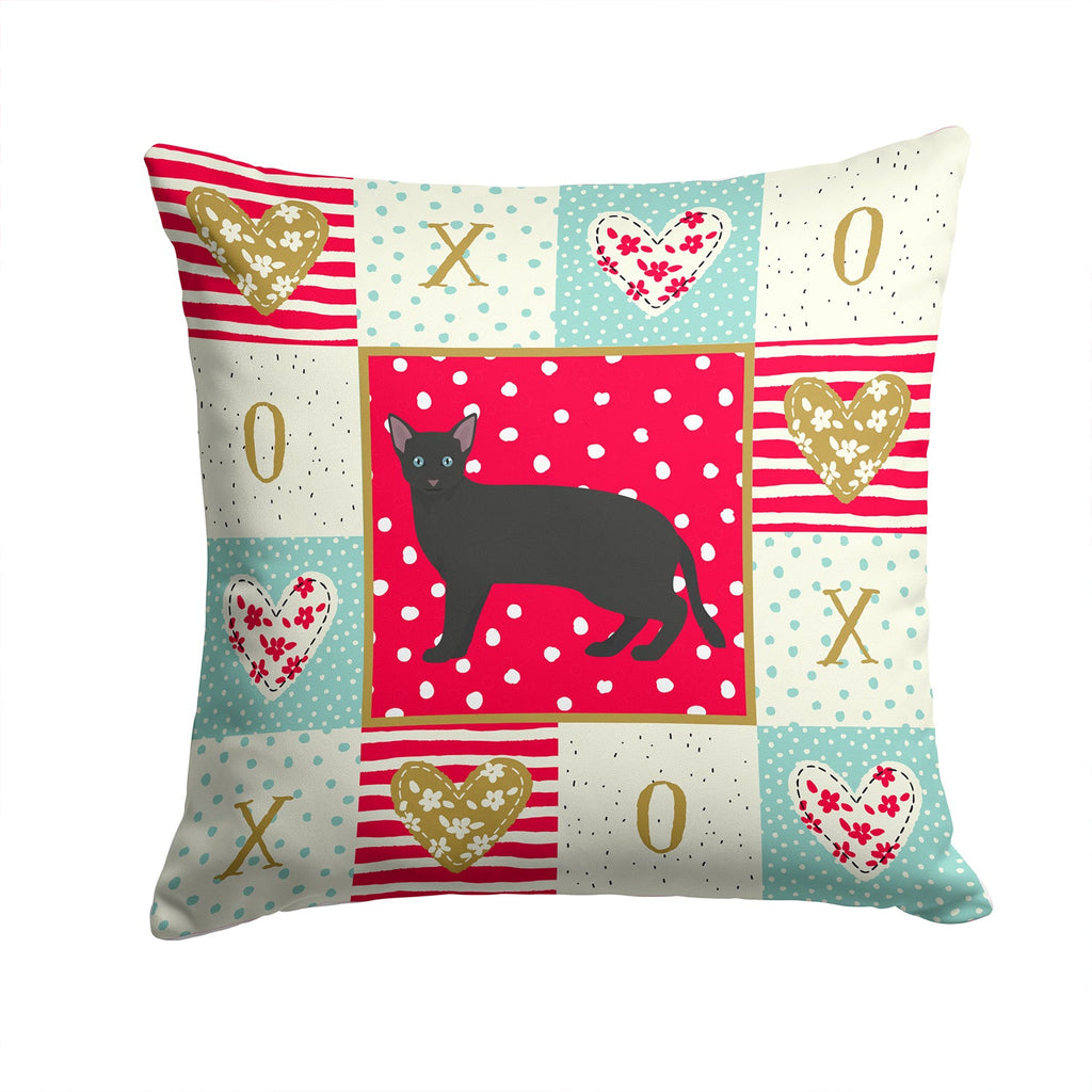 Russian White Black #1 Cat Love Decorative Throw Pillow 14x14 Indoor Outdoor Accent Cushion, Fabric Cover with Insert for Sofa, Bed, Porch & Living Room