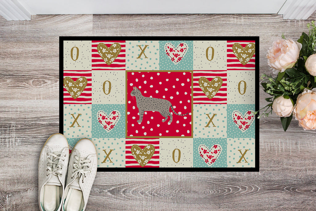 Safari #2 Cat Love Doormat Indoor Outdoor 24H X 36W Front Door Mat Rugs for Entryway, Non Slip Washable Low Pile,