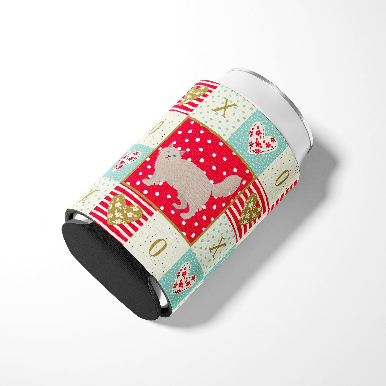 Siberian Forest #2 Cat Love Can or Bottle Hugger Cooler Sleeve for Standard 12 oz Cans, Insulated Foam Beer & Soda Can Hugger Reusable