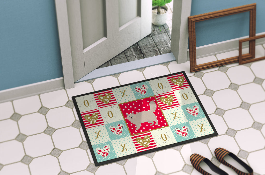 Siberian Forest #2 Cat Love Doormat Indoor Outdoor 18H X 27W Front Door Mat Rugs for Entryway, Non Slip Washable