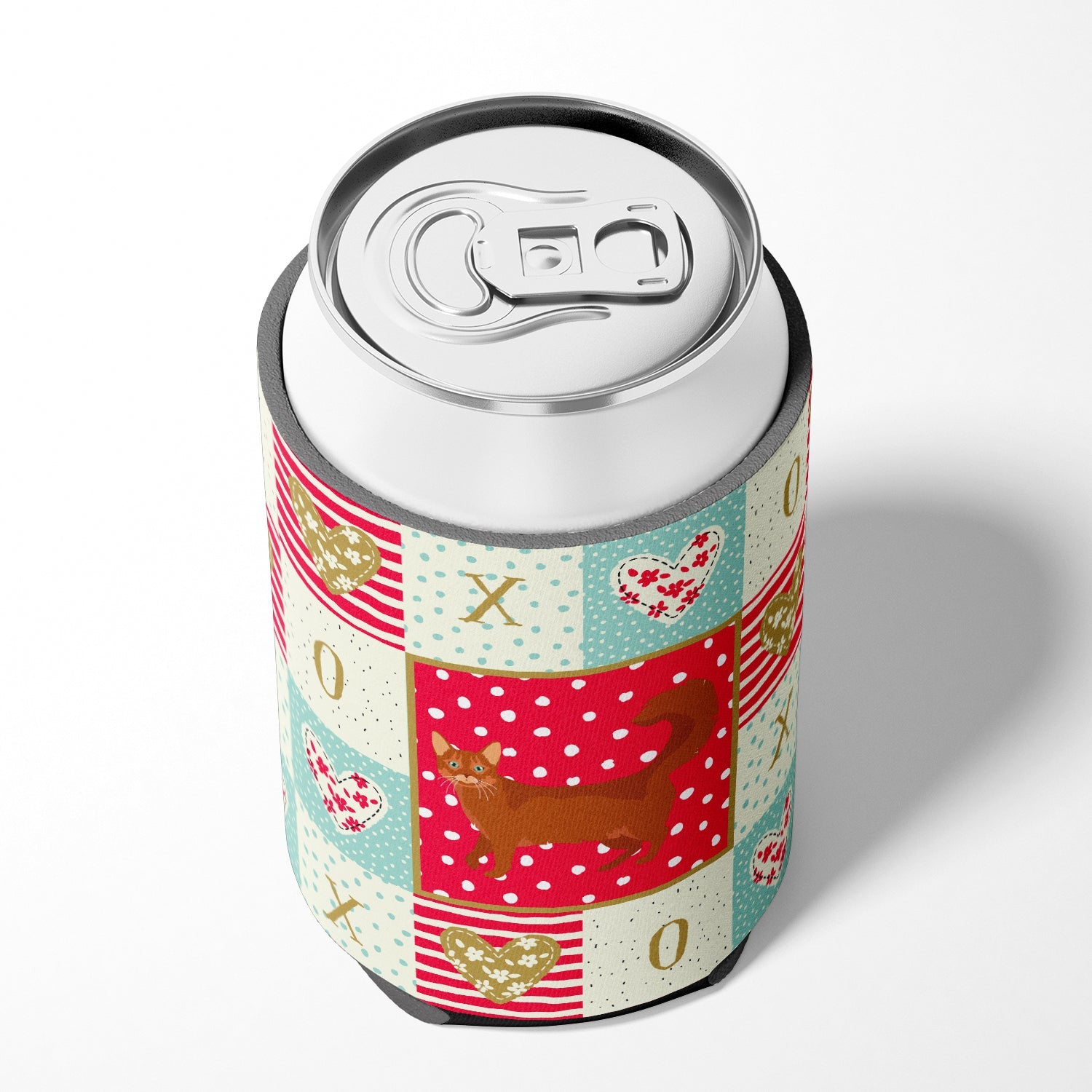 Somali Cat Love Can or Bottle Hugger Cooler Sleeve for Standard 12 oz Cans, Insulated Foam Beer & Soda Can Hugger Reusable