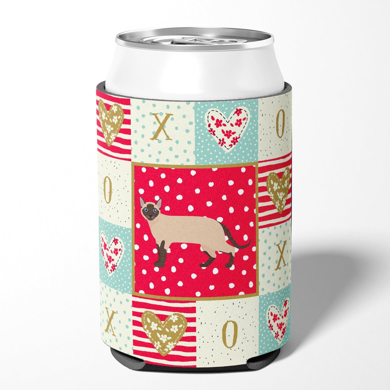 Tonkinese Cat Love Can or Bottle Hugger Cooler Sleeve for Standard 12 oz Cans, Insulated Foam Beer & Soda Can Hugger Reusable