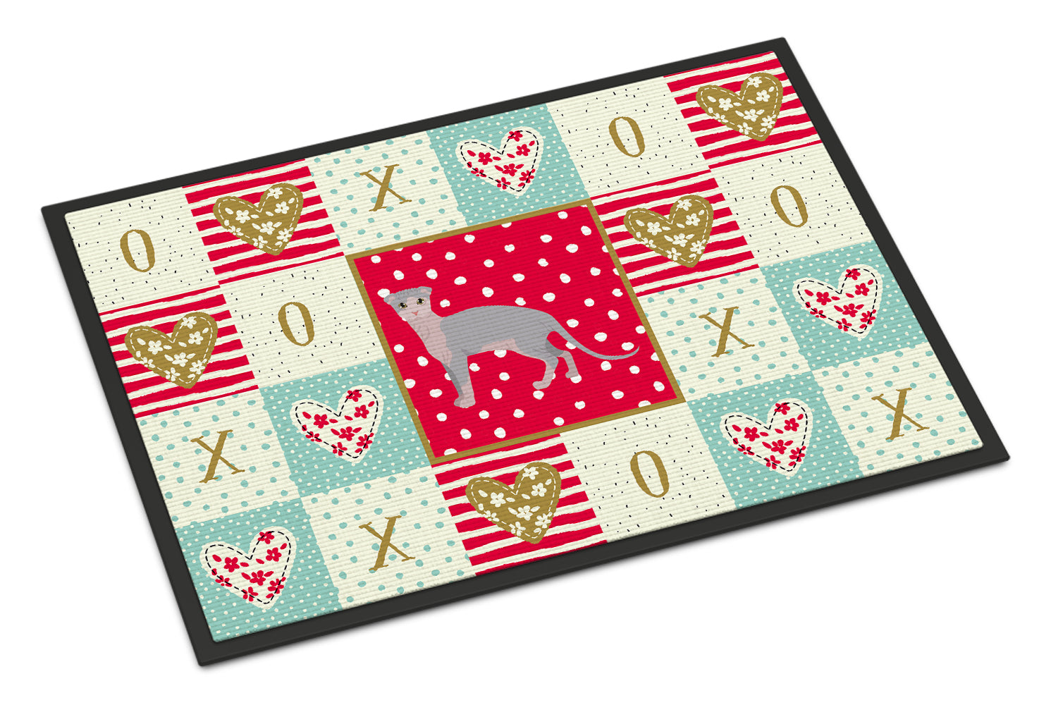 Ukrainian Levkoy Cat Love Doormat Indoor Outdoor 18H X 27W Front Door Mat Rugs for Entryway, Non Slip Washable