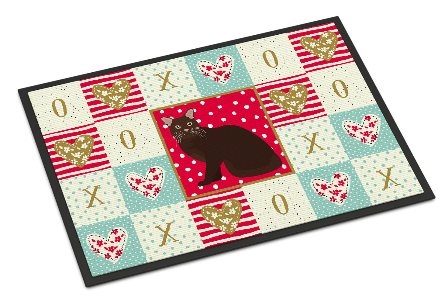 Burmese #2 Cat Love Doormat Indoor Outdoor 18H X 27W Front Door Mat Rugs for Entryway, Non Slip Washable