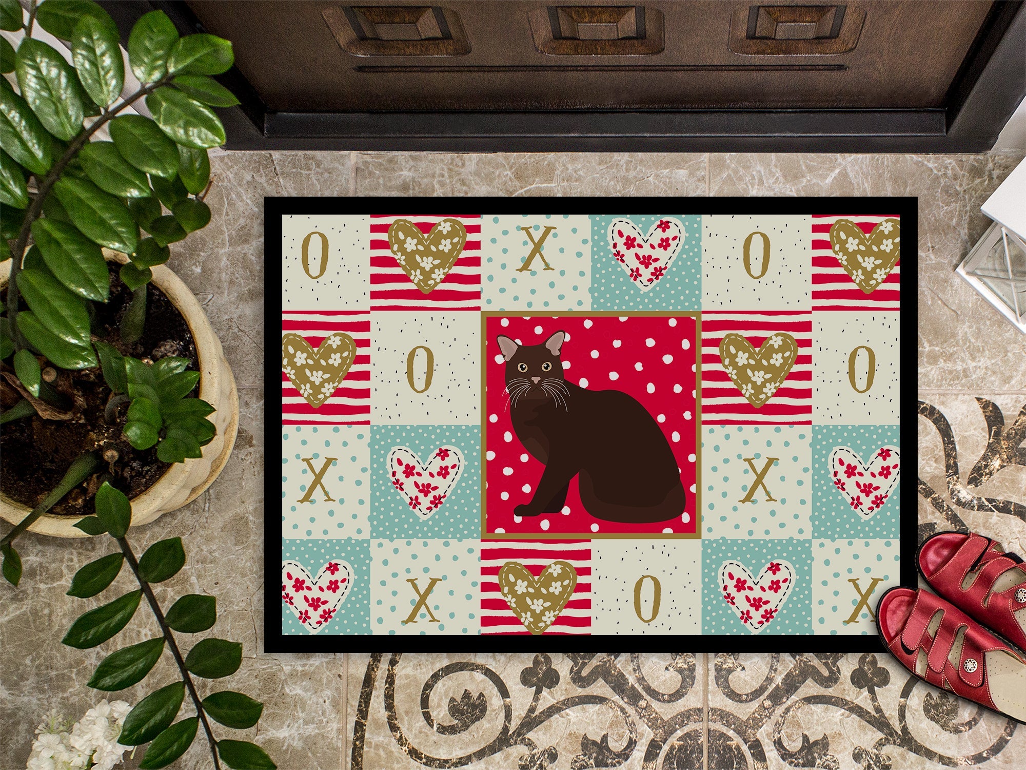 Burmese #2 Cat Love Doormat Indoor Outdoor 18H X 27W Front Door Mat Rugs for Entryway, Non Slip Washable