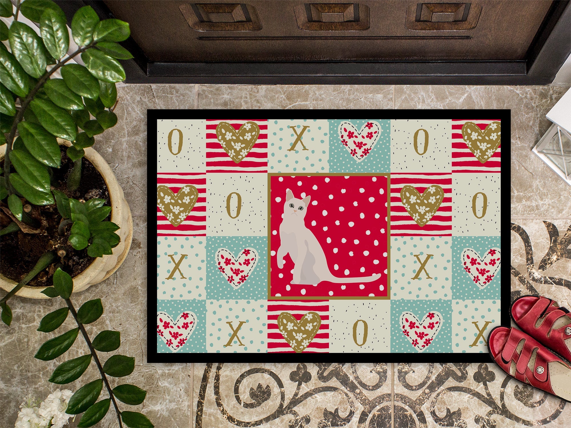 Burmilla #1 Cat Love Doormat Indoor Outdoor 18H X 27W Front Door Mat Rugs for Entryway, Non Slip Washable
