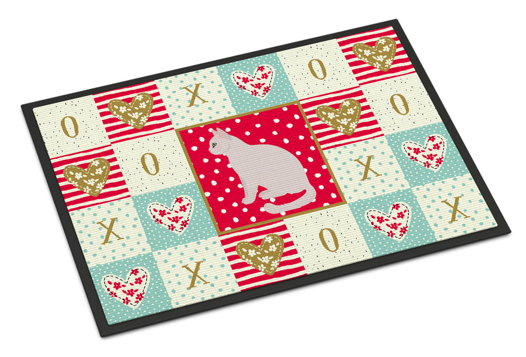 Burmilla #2 Cat Love Doormat Indoor Outdoor 24H X 36W Front Door Mat Rugs for Entryway, Non Slip Washable Low Pile,