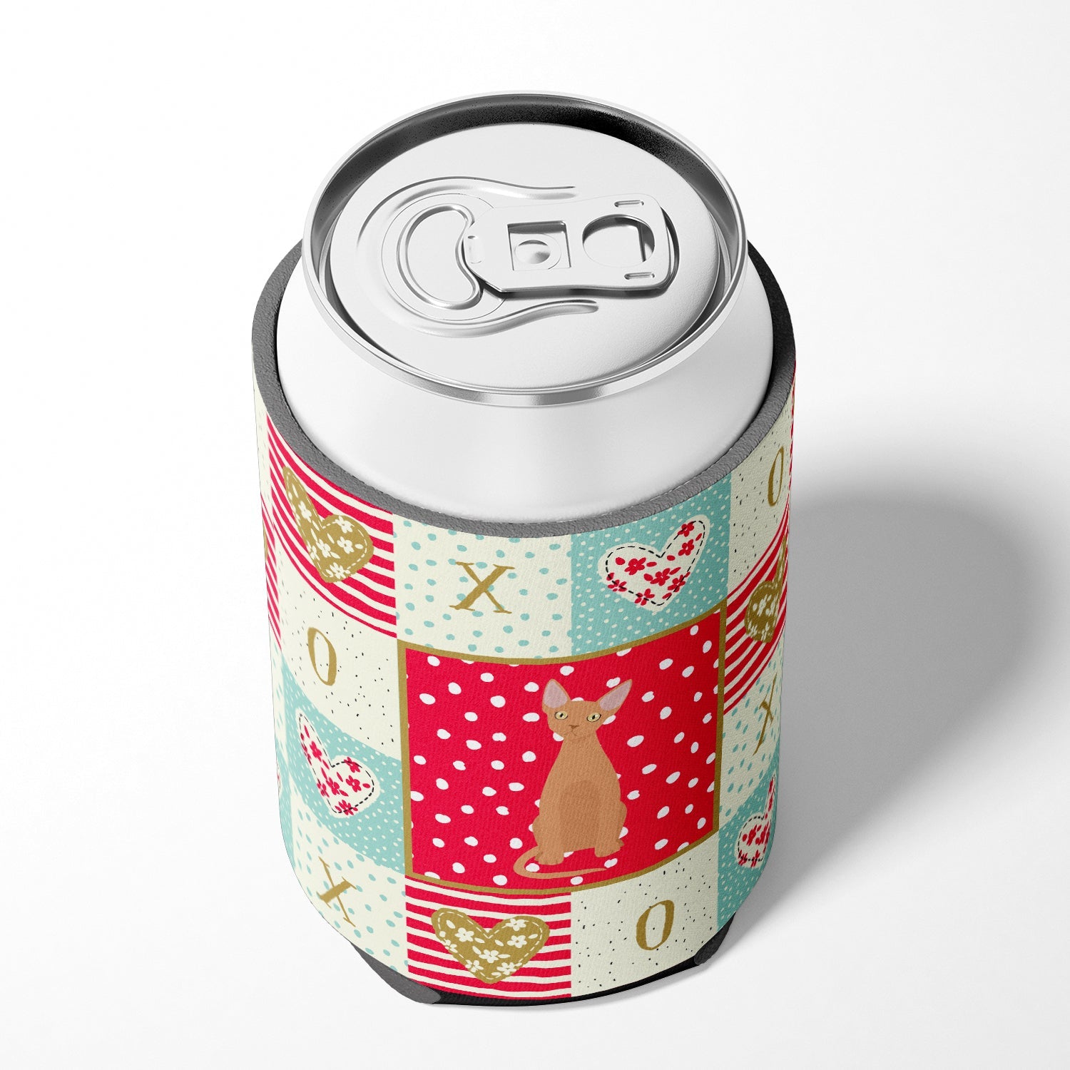 Devon Rex #1 Cat Love Can or Bottle Hugger Cooler Sleeve for Standard 12 oz Cans, Insulated Foam Beer & Soda Can Hugger Reusable