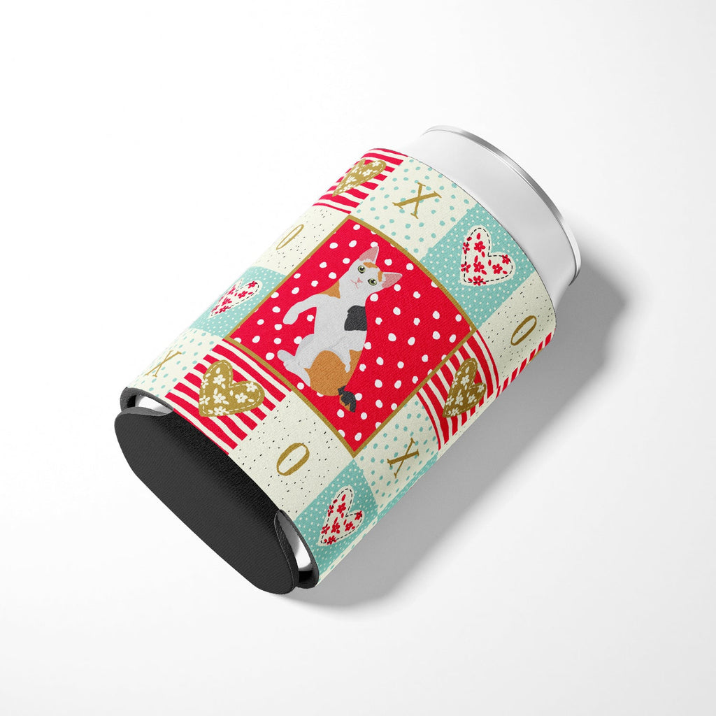 Japanese Bobtail Cat Love Can or Bottle Hugger Cooler Sleeve for Standard 12 oz Cans, Insulated Foam Beer & Soda Can Hugger Reusable