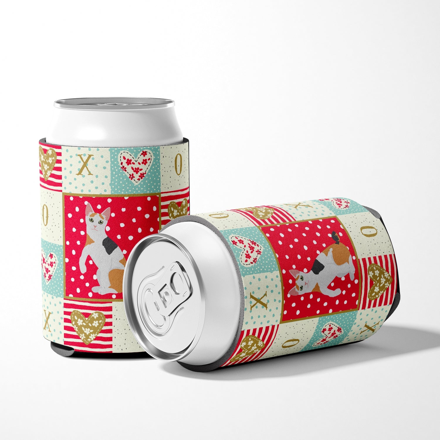 Japanese Bobtail Cat Love Can or Bottle Hugger Cooler Sleeve for Standard 12 oz Cans, Insulated Foam Beer & Soda Can Hugger Reusable
